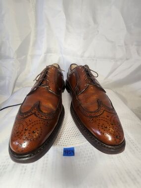 FLORSHEIM ROYAL IMPERIAL 5 NAIL V-CLEAT OXBLOOD CLASSIC WING TIP  SHOES MEN 10 D